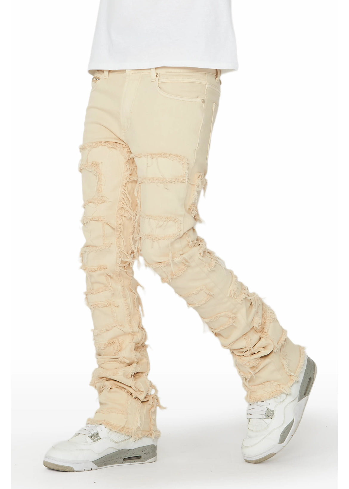 Cream Stack Jeans